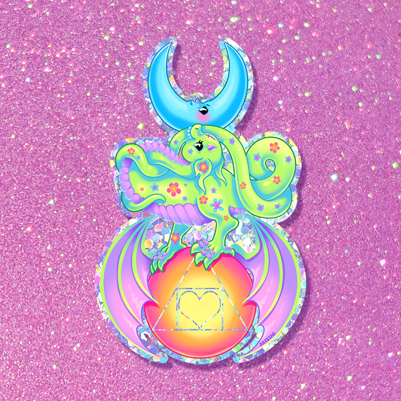 Serpent Of Arabia Glitter Sticker