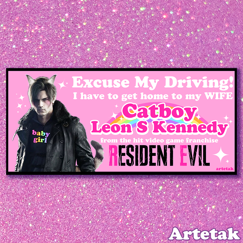 Catboy Leon Bumper Sticker