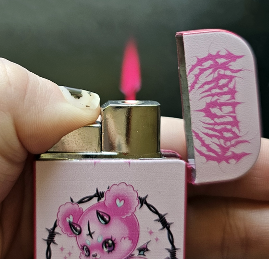 Pink Flame Butane Lighter