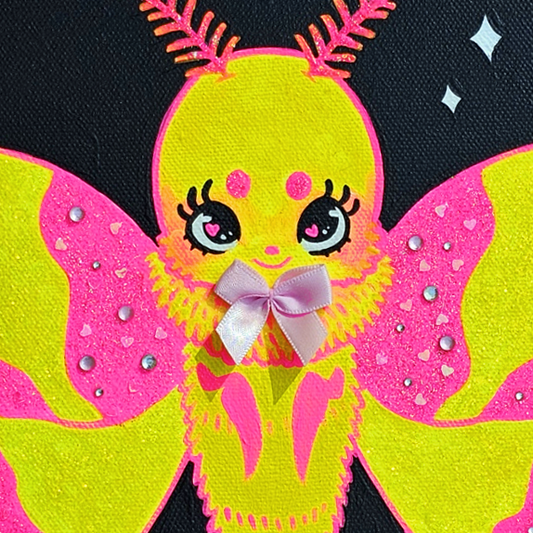 Rosy Moth Original Painting