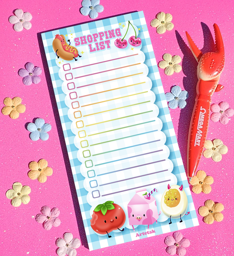 Magnetic Shopping List Notepad