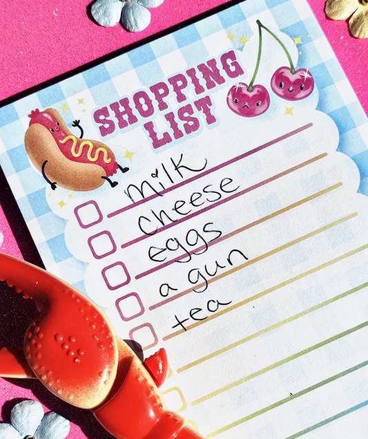 Magnetic Shopping List Notepad