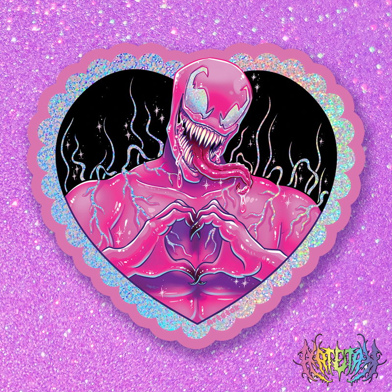 Venom Glitter Sticker