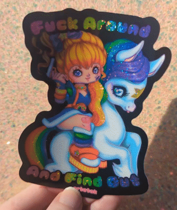 Fuck Around Glitter Sticker