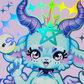 Rainbow Foil Baphomet Print