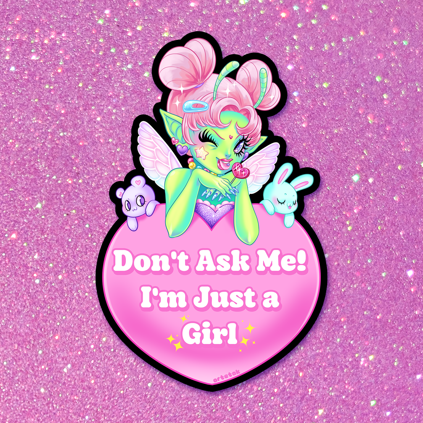 Just A Girl Sticker