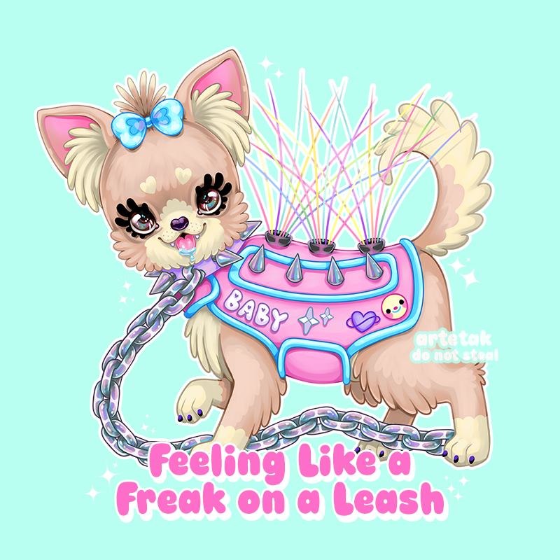 Freak on a Leash Square Print