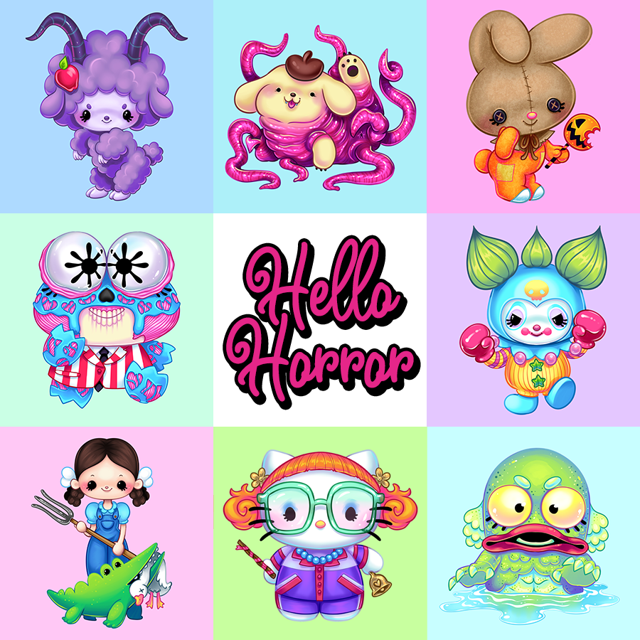 Hello Horror Square Print