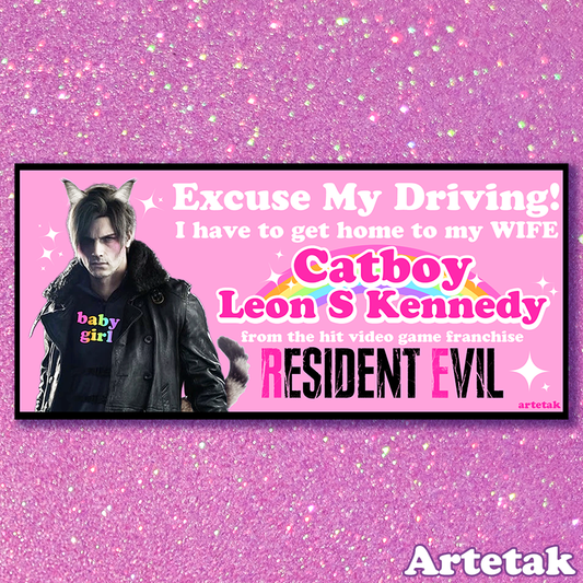 Catboy Leon Bumper Sticker