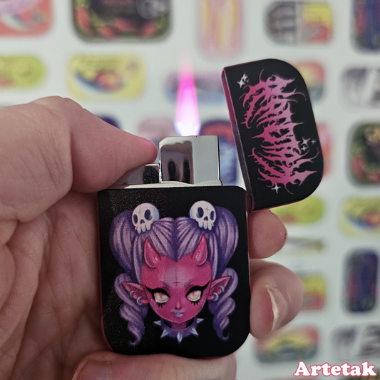 Pink Flame Butane Lighter - Hellion
