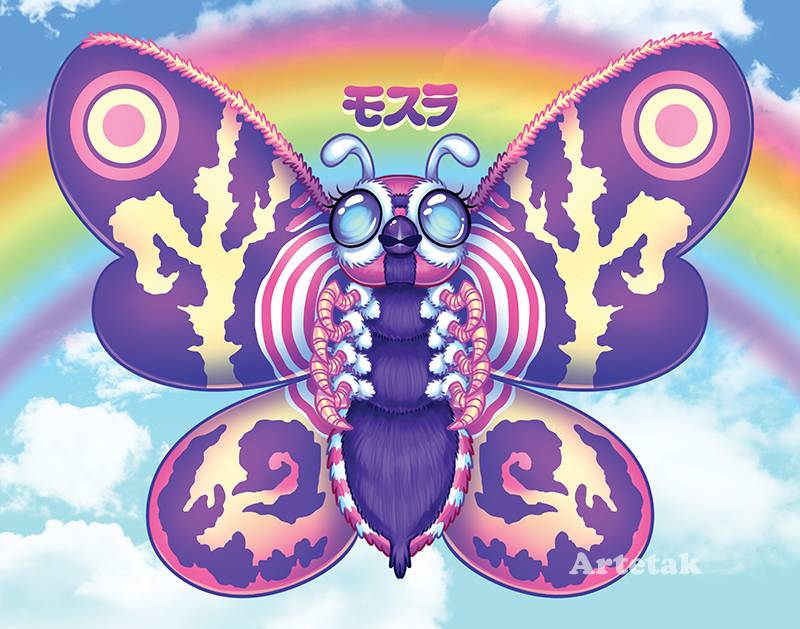 Mothra Rainbow Print