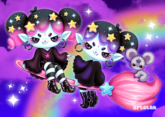 Comet Witches Mini Print