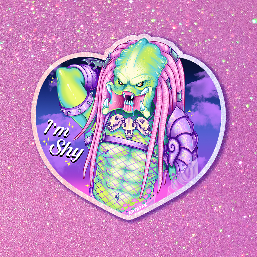 Predator Glitter Sticker